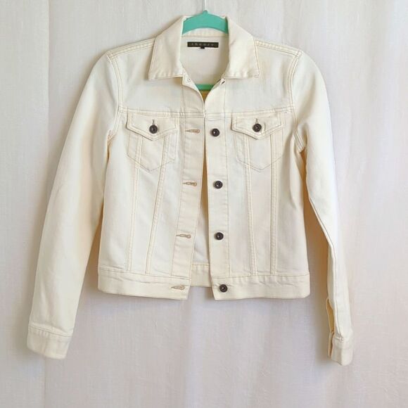 Theory Denim Jacket Off-White Size Small NWOT - Picture 1 of 4